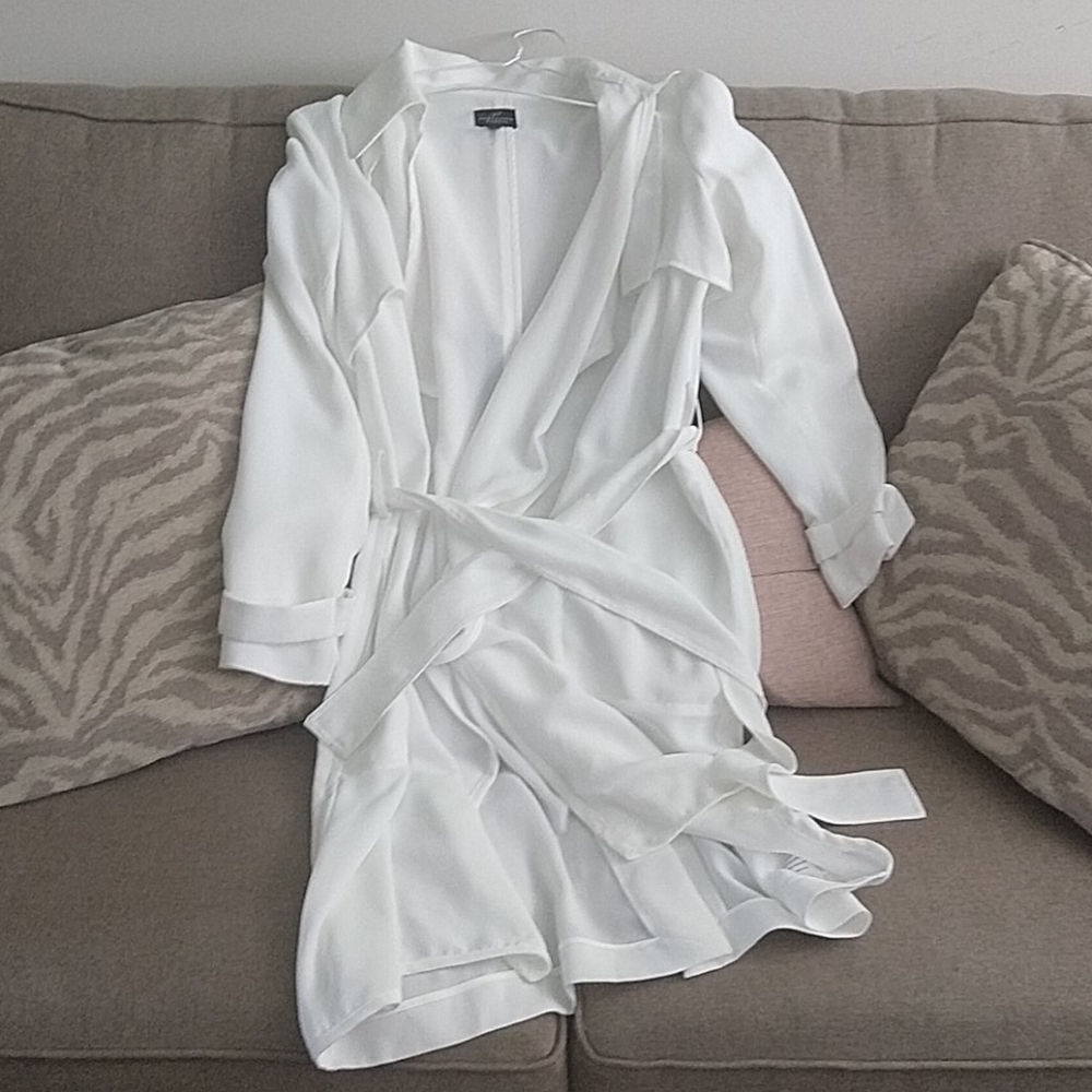 Adriana Papell Open Front Trench Coat